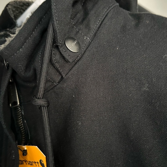 Women’s Original Carhartt Insulated Hooded Canvas Coat - black - Picture 10 of 11